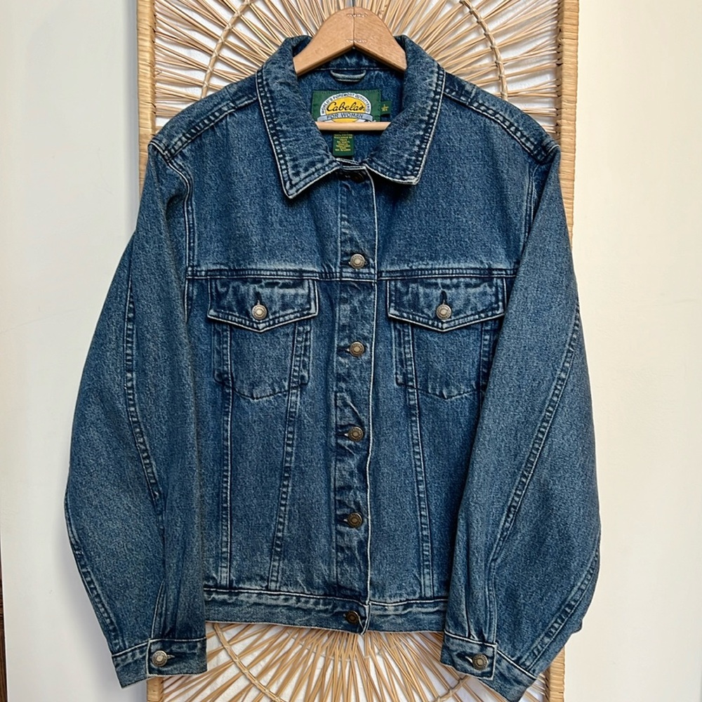 Vintage Cabela’s Demin Jacket Button Up Pockets